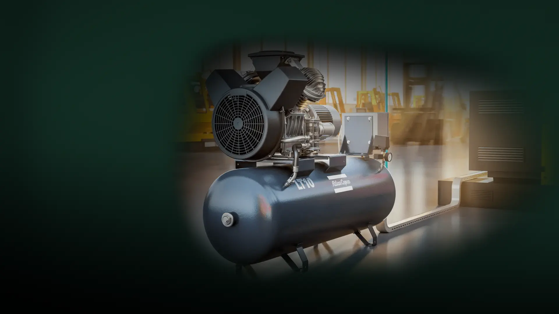 Professional installation of a new air compressor system